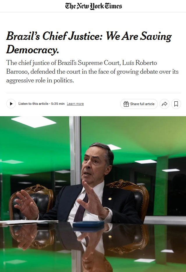 Barroso no The New York Times